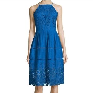 Parker Royal Blue Alana Sleeveless Eyelet Dress